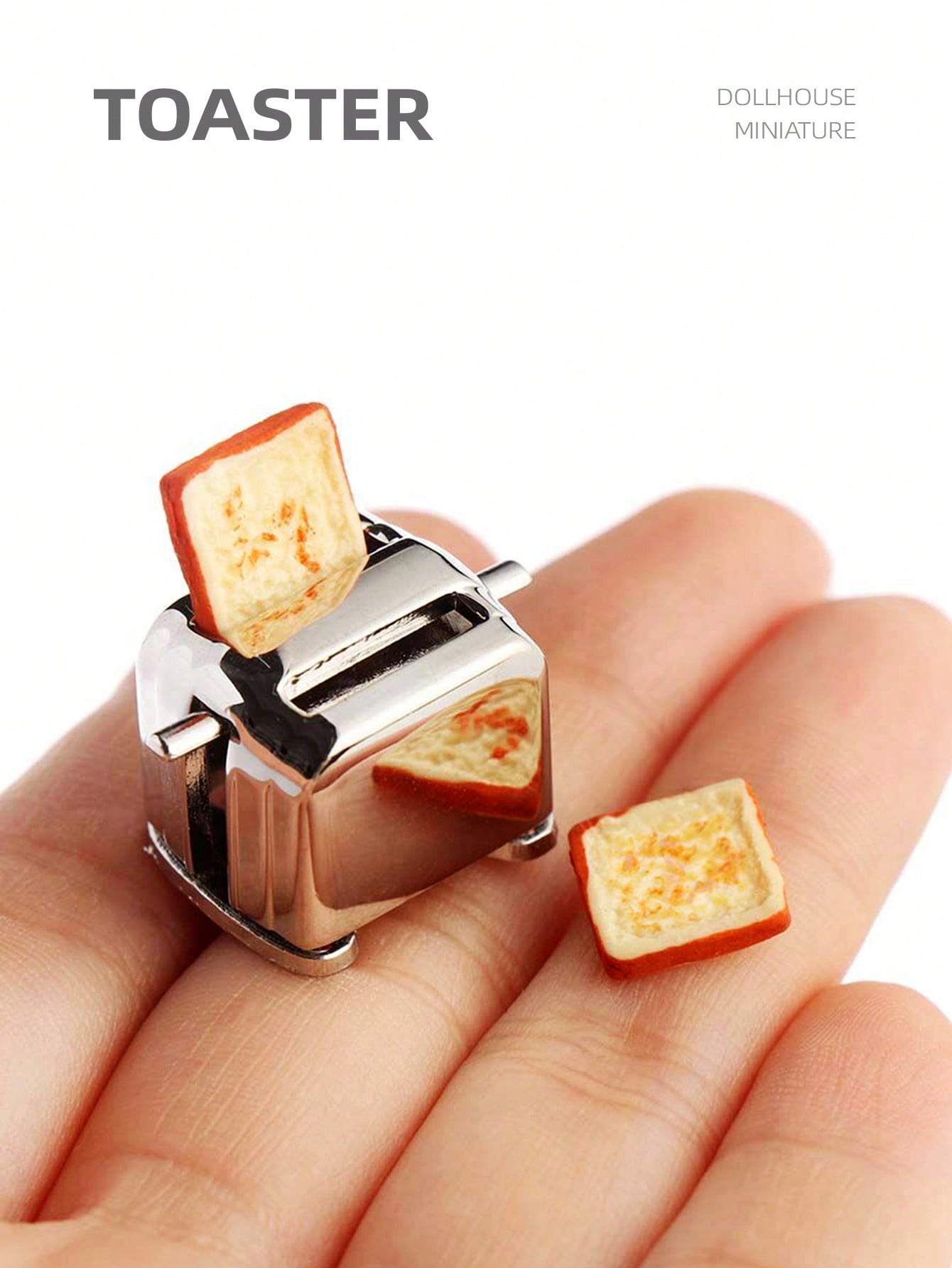 Toaster - Pemanggang Roti Miniatur Rumah Boneka 1:12,