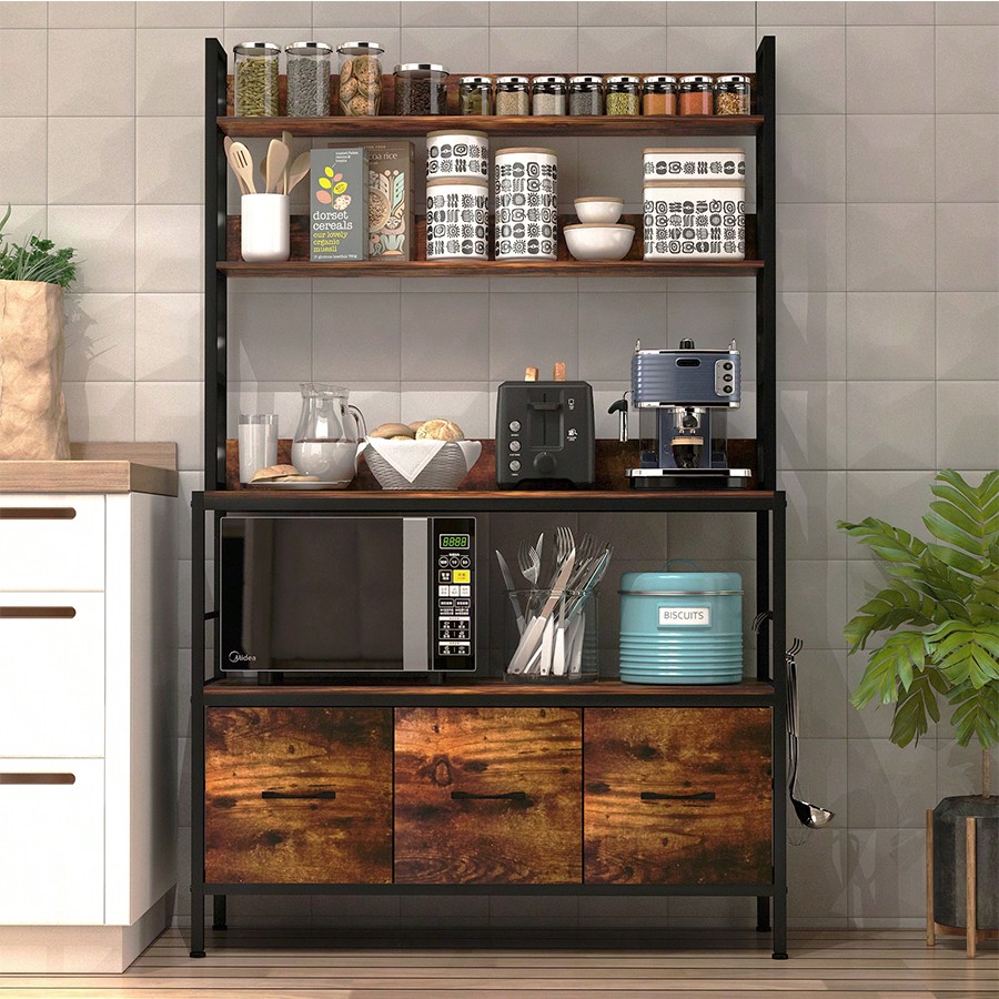 Rak Dapur dengan 3 Keranjang,  - Microwave Oven ulasan dan harga