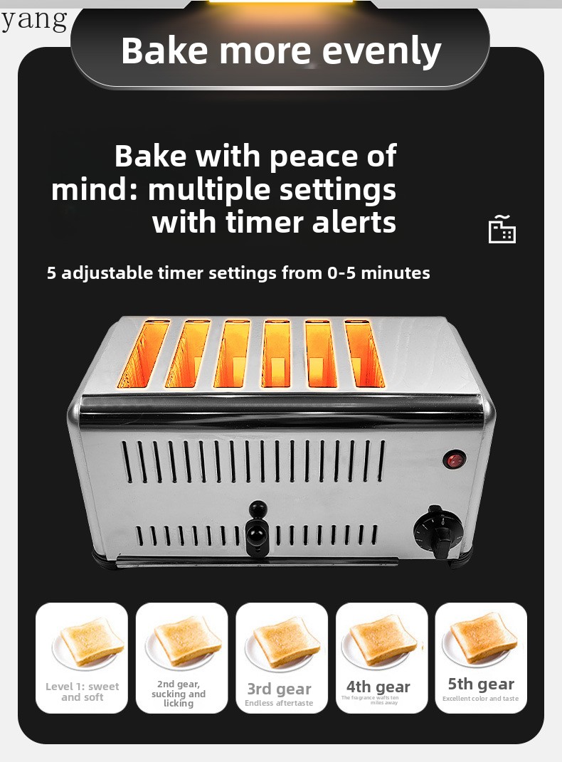 Pemanggang roti komersial YJQ  - Toaster ulasan dan harga